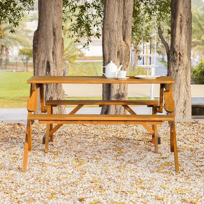Vivian Bench cum Dining-Natural Wood