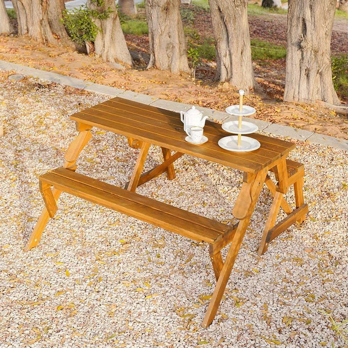 Vivian Bench cum Dining-Natural Wood