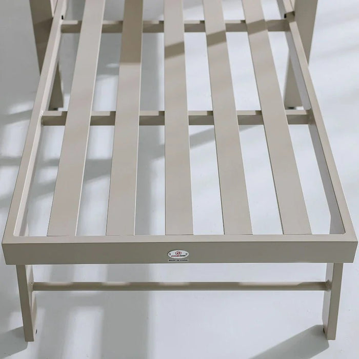 Macy Sun Lounger-Beige-With 2-Year Warranty
