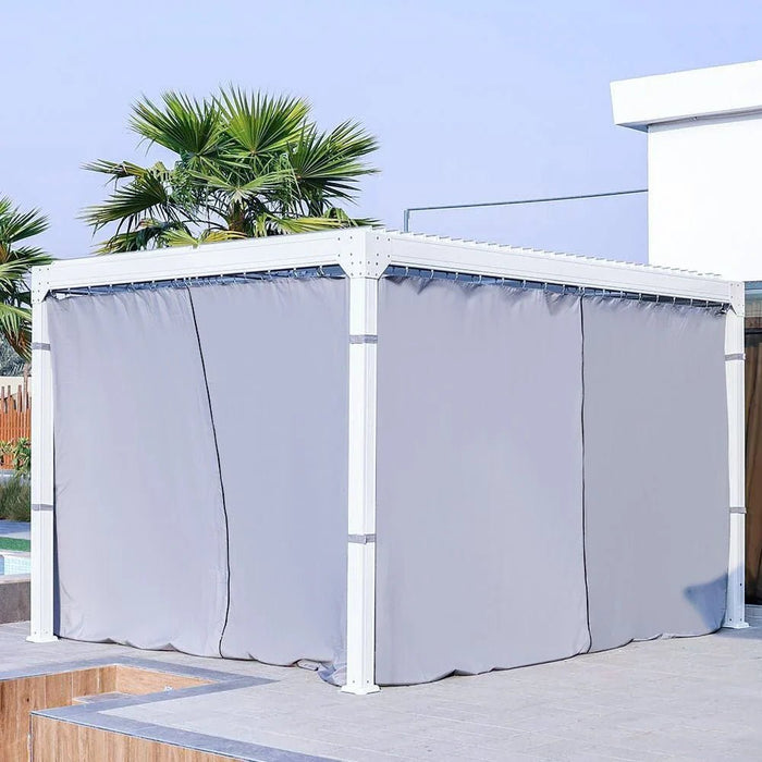 Ambrose Automatic Pergola with Automated Roof & LED-White-With 2-Year Warranty