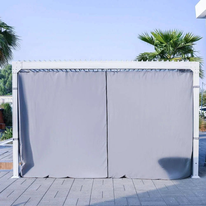 Ambrose Automatic Pergola with Automated Roof & LED-White-With 2-Year Warranty