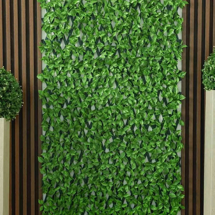 Artificial PVC Willow Fence-100x200 CM-PG17636LG-26-With 2-Year Warranty