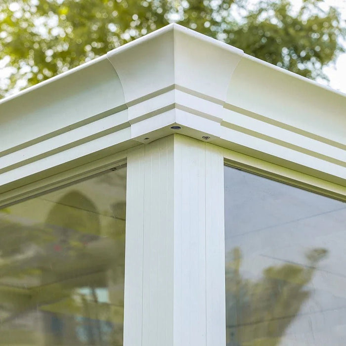 Eden House Gazebo with Light-White/Transparent-3.7x5.5x2.5 M-With 2-Year Warranty-By Ziantti