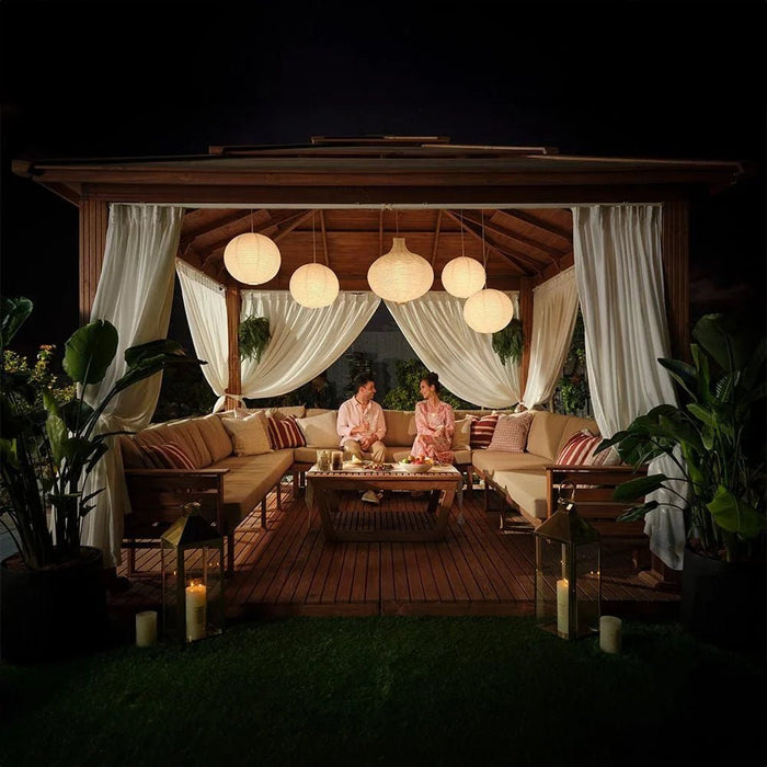 Royal Wooden Gazebo-Brown-4.4x4.4x3.4 M-AIDH60100