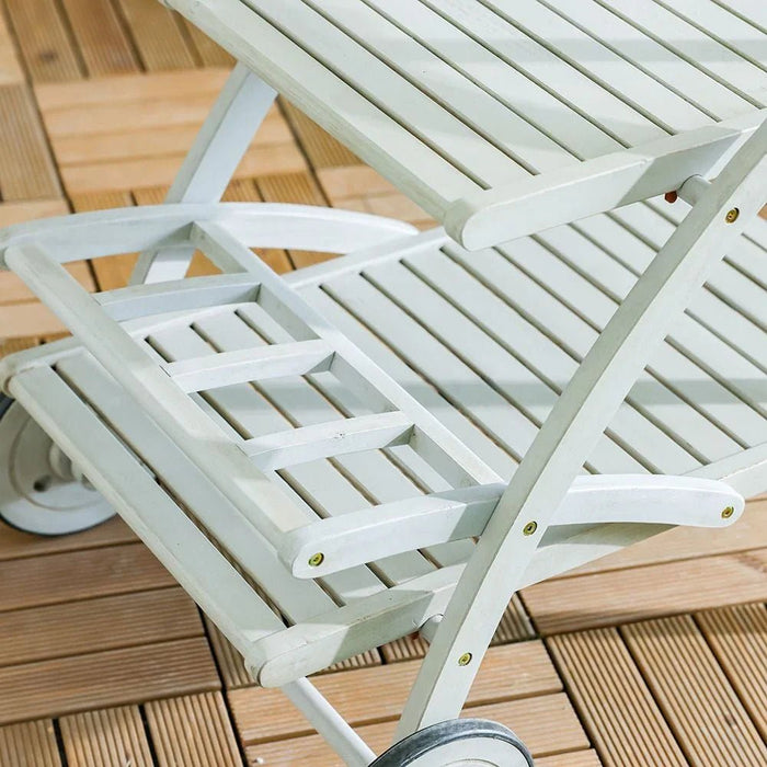 Wooden Serving Trolley-Grey