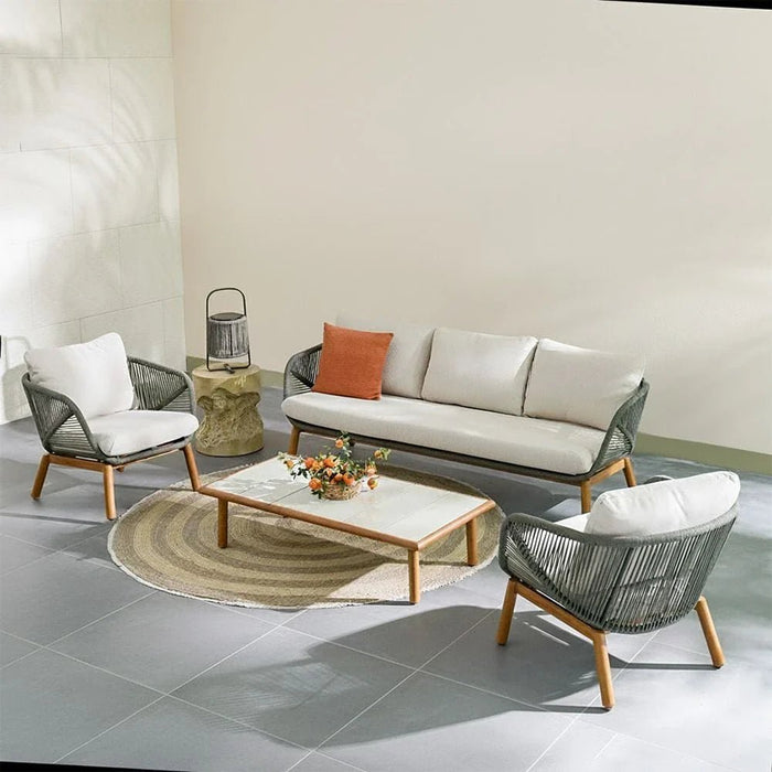 Omeya 5-Seater Sofa Set-Beige/Grey-Green-With 3-Year Warranty-By Ziantti