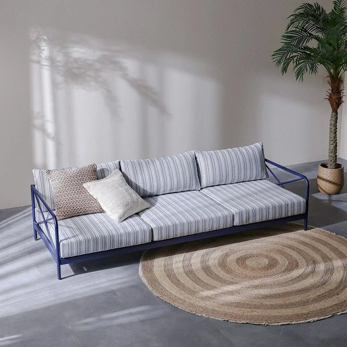 Kennet 3-Seater Sofa-Dark Navy/Blue-With 1-Year Warranty