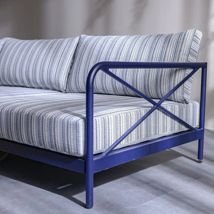 Kennet 3-Seater Sofa-Dark Navy/Blue-With 1-Year Warranty