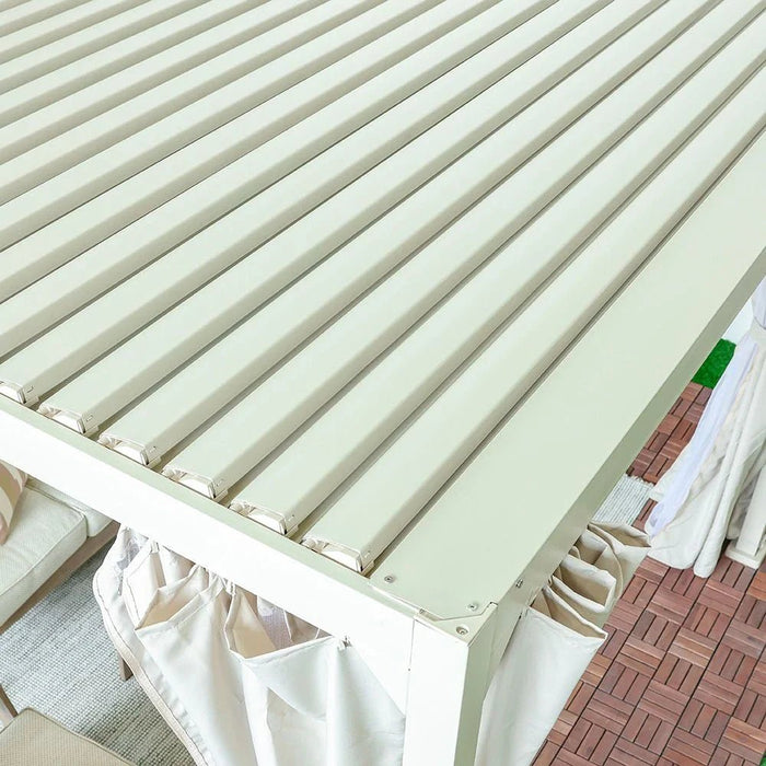Terra Gazebo with Curtains-Apricot-With 2-Year Warranty