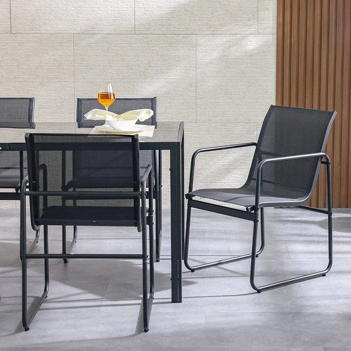 Sable 1+ 6-Seater Dining Set-Black