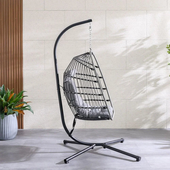 Savio Hanging Chair-Black/Grey