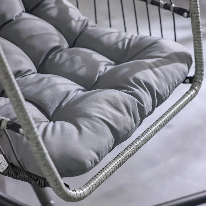 Savio Hanging Chair-Black/Grey