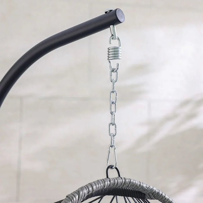 Savio Hanging Chair-Black/Grey