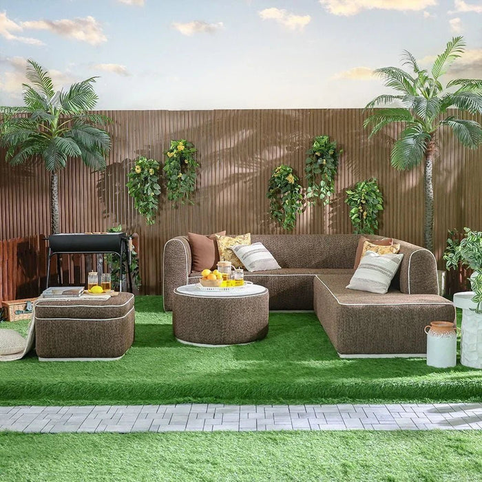 Pavia Corner Sofa Set-Brown-With 2-Year Warranty