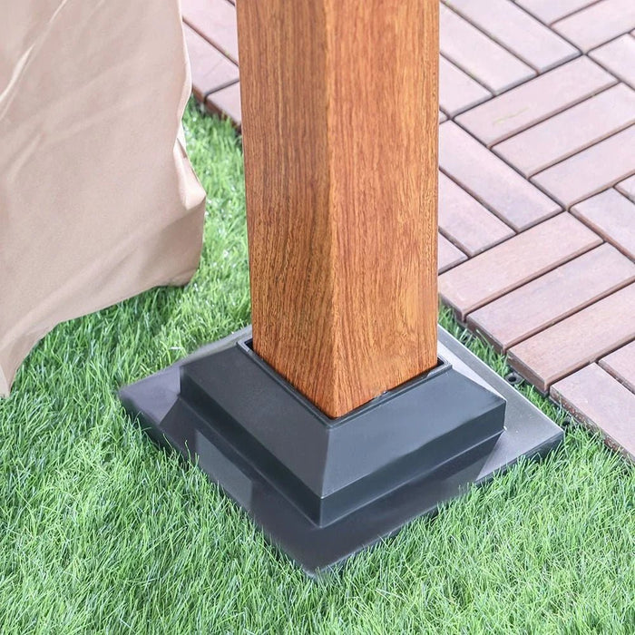 Jasmy Gazebo-Brown/Black-3x4 M-With 2-Year Warranty