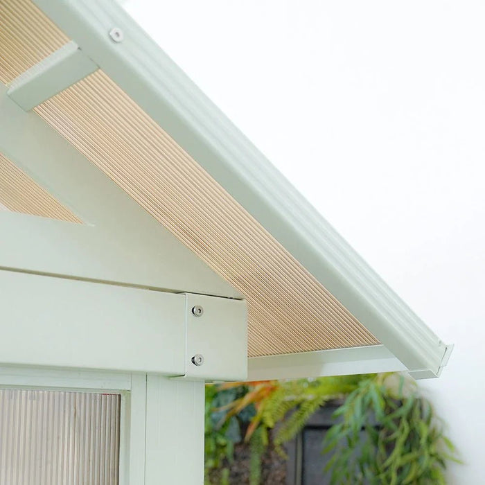 Alfa House Gazebo-White/Brown-With 2-Year Warranty
