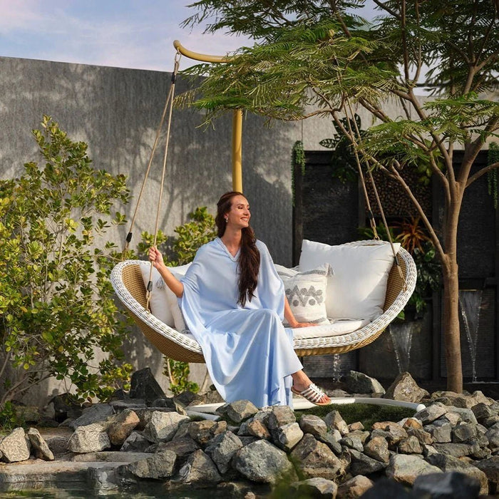 Citrus Hanging Chair-White-With 1-Year Warranty
