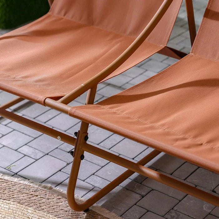 Zoya 4-Seater Sofa Set-Orange/Cream-With 1-Year Warranty