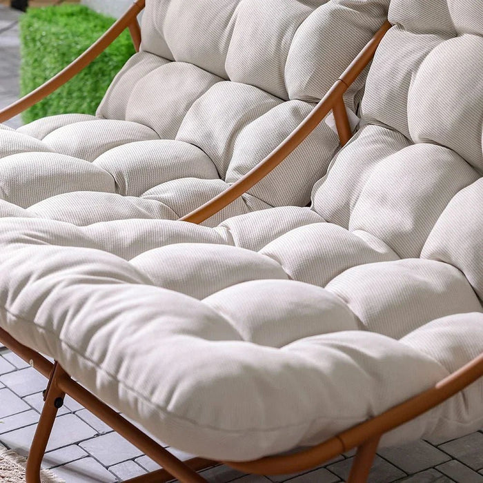 Zoya 4-Seater Sofa Set-Orange/Cream-With 1-Year Warranty