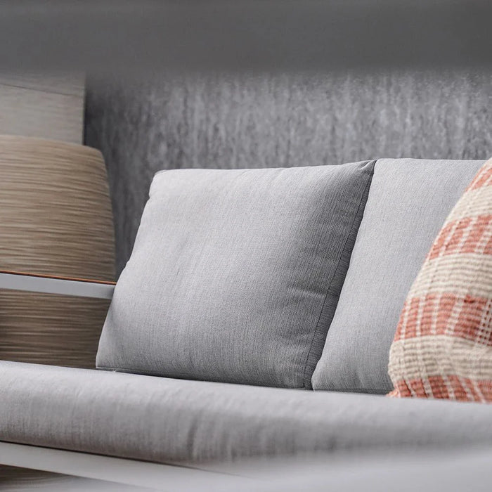 Alba 5-Seater Sofa Set with Coffee Table-Grey/White/Natural Wood-With 1-Year Warranty