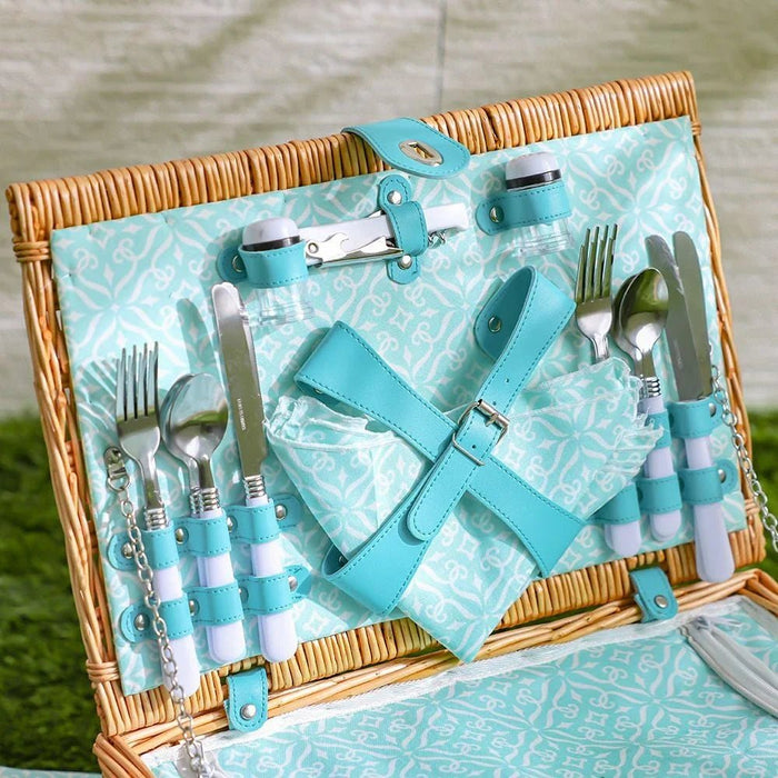 Picnic Basket Set-4 Pieces-Multi-color