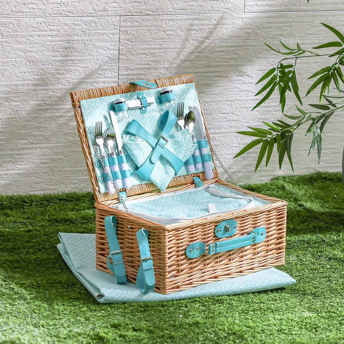 Picnic Basket Set-4 Pieces-Multi-color