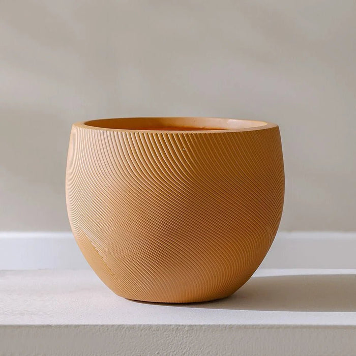 Fibre Clay Pot-Spiral-37x37x29 cm