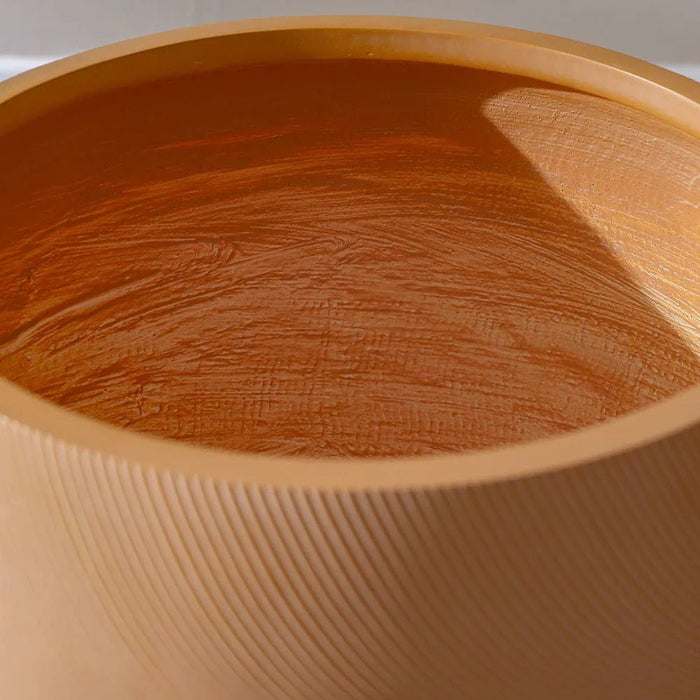 Fibre Clay Pot-Spiral-37x37x29 cm