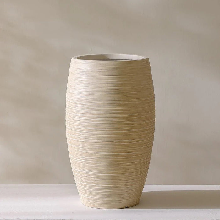 Fibre Clay Pot-Sand-53x53x87 cm