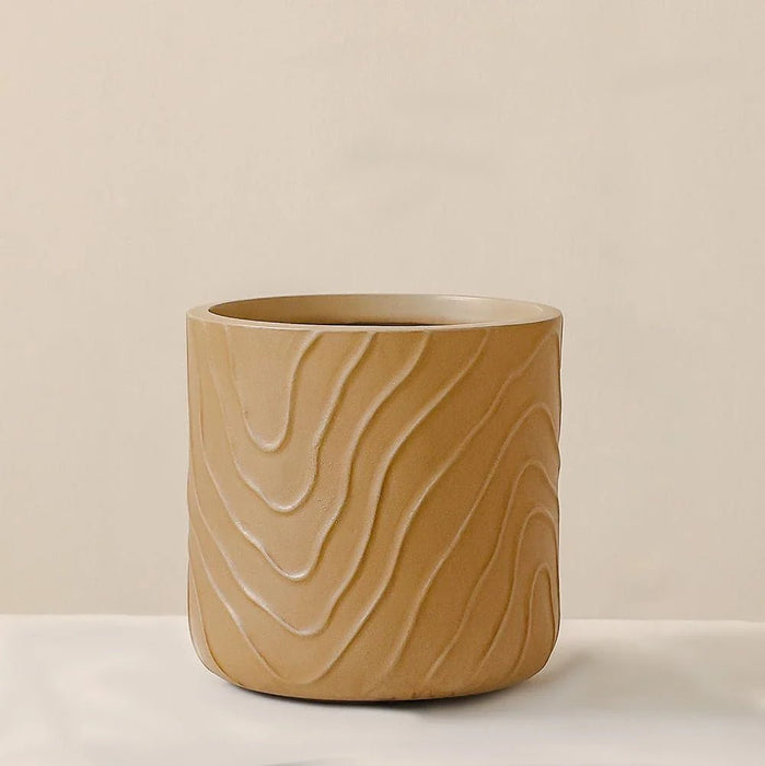 Fibre Clay Pots Abstract Design-30X30X30 Cm