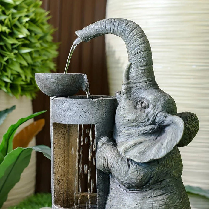 Elephant Fountain-Multi-color-25x20x45 cm