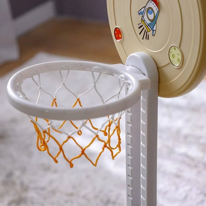 3-in-1 Kids Basketball Hoop, Football Goal & Play Rings