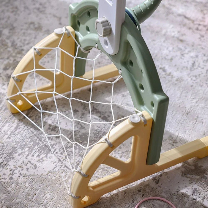 3-in-1 Kids Basketball Hoop, Football Goal & Play Rings