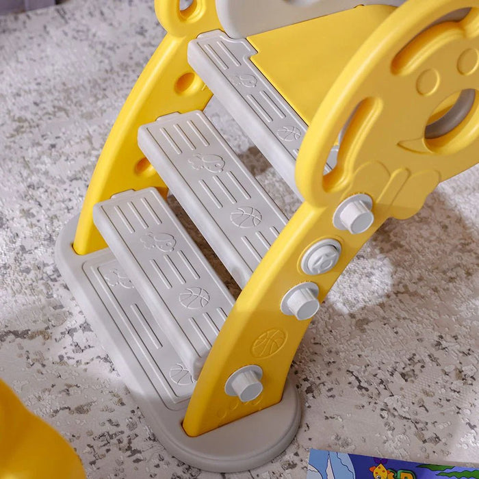 Kids Folding Slide-Yellow & Grey