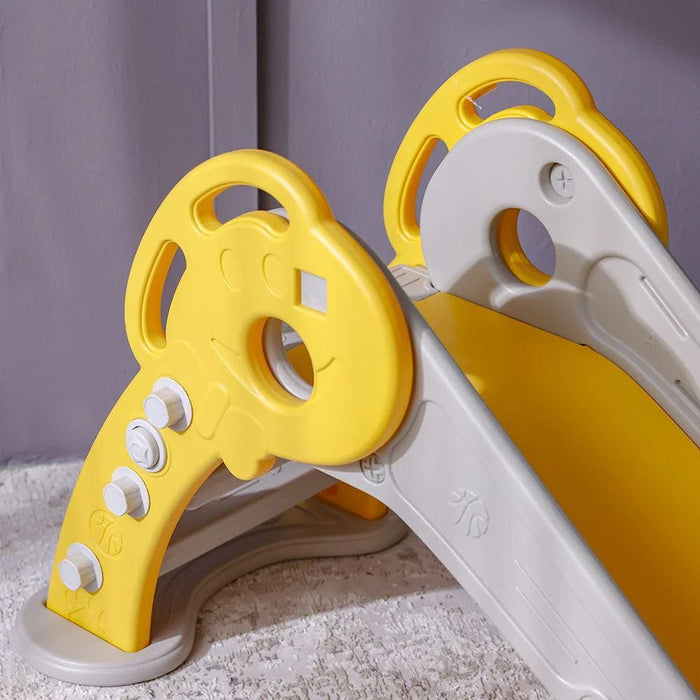 Kids Folding Slide-Yellow & Grey