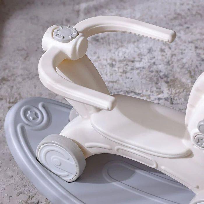 2-in-1 Kids Rocking Horse & Car-With Grey Base