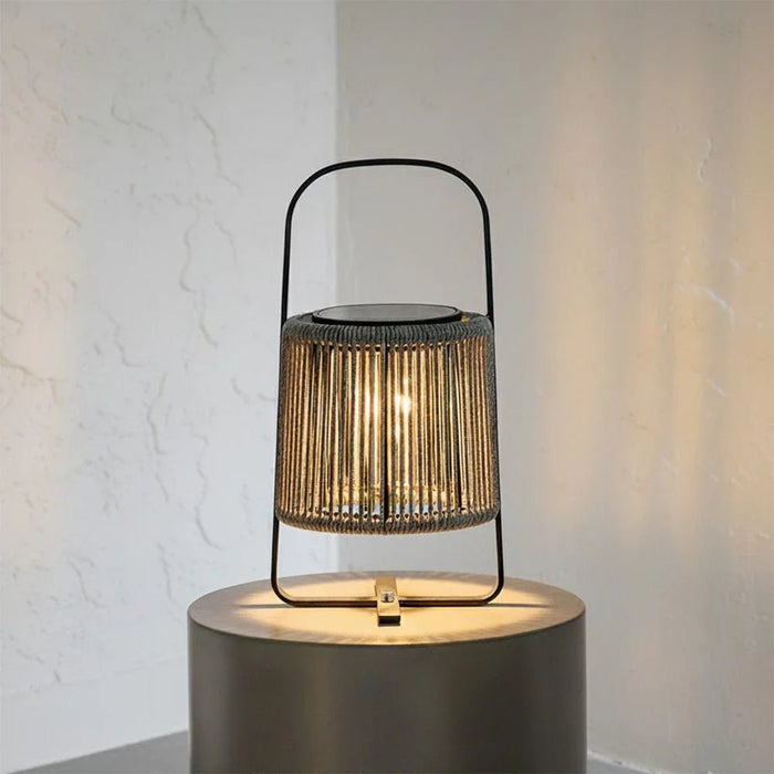 Rope Led Light With Solar And Bluetooth Speaker - Grey