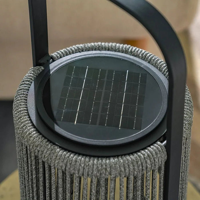 Rope Led Light With Solar And Bluetooth Speaker - Grey