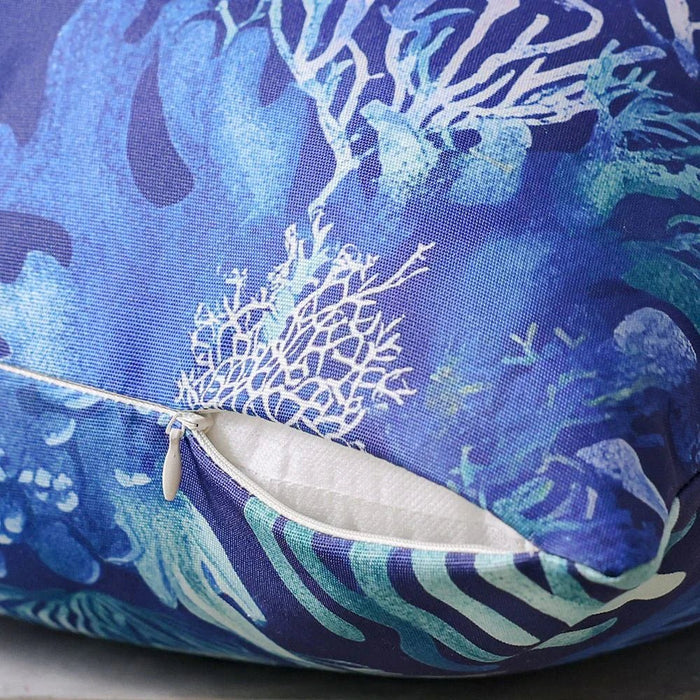 Toss Pillow With Zipper Without Piping 45X45Cm -Ocean Bloom