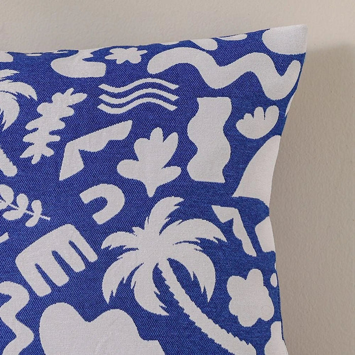 Woven Cushion 45X45Cm-Nice Dazzling Blue