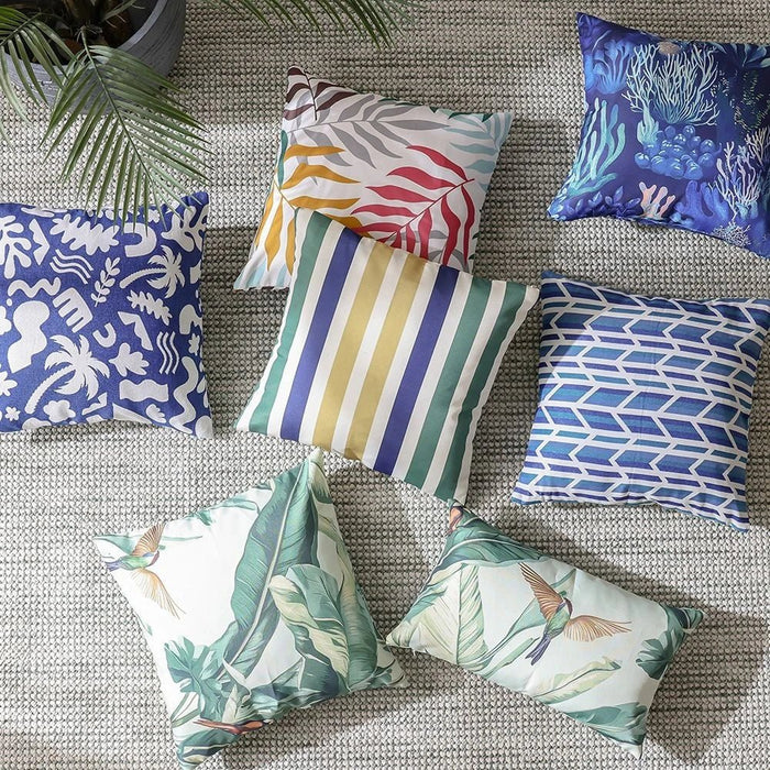 Woven Cushion 45X45Cm-Nice Dazzling Blue