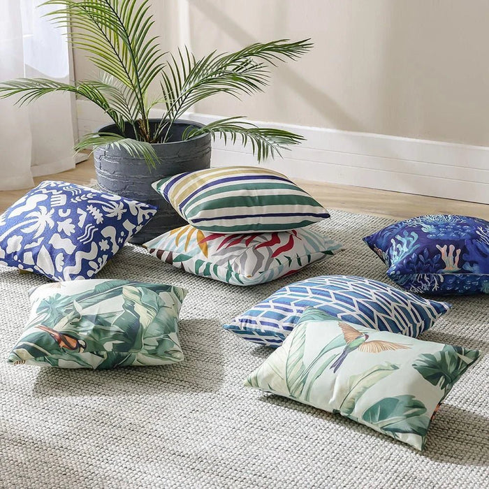 Woven Cushion 45X45Cm-Nice Dazzling Blue