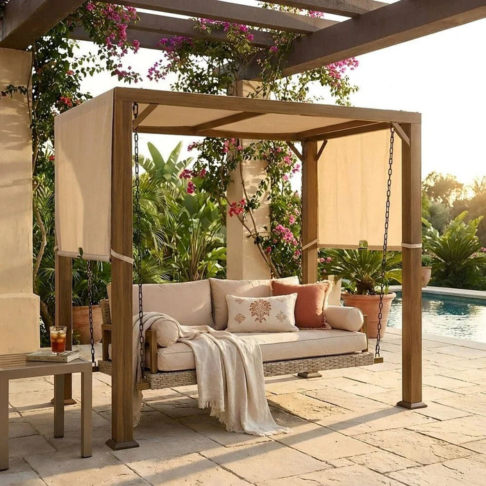 Lana Daybed Cum Swing - Beige
