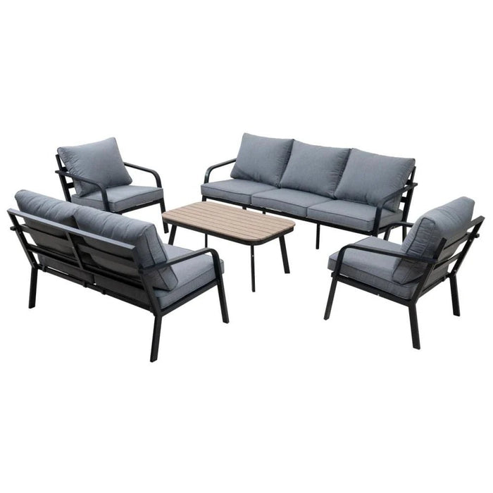 Ivory 7-Seater Sofa Set - Grey
