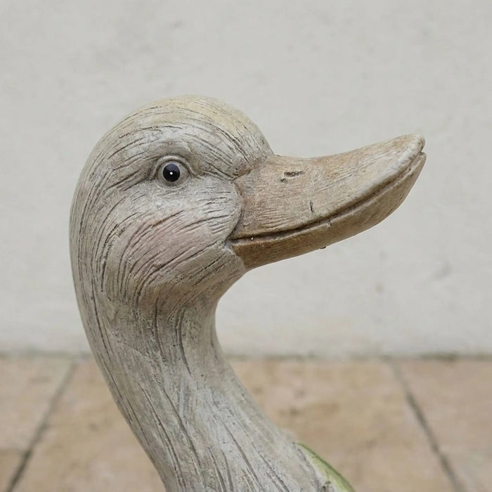 Mgo Duck With Solar Light 23.5X13.5X36Cm, Multicolour, Solar Duck Garden Ornament, Magnesium Oxide, For Softly Lit Pathways And Patio Corners