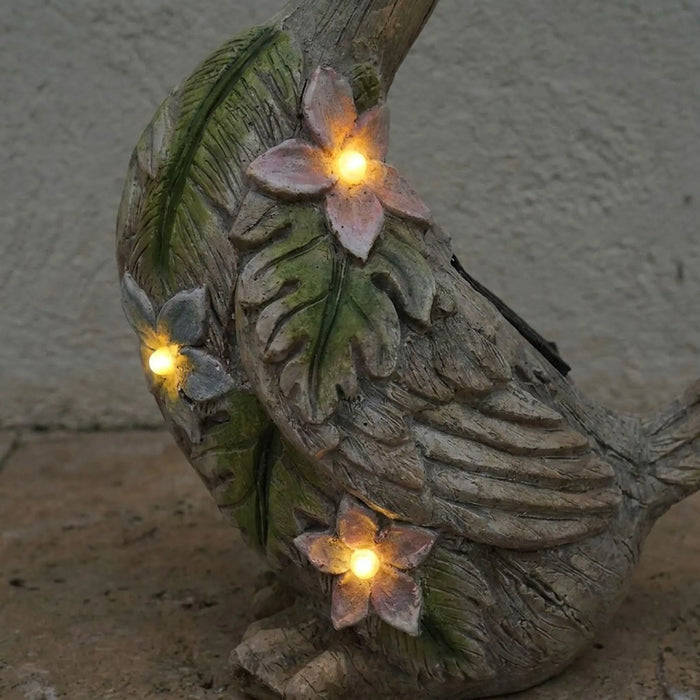 Mgo Duck With Solar Light 23.5X13.5X36Cm, Multicolour, Solar Duck Garden Ornament, Magnesium Oxide, For Softly Lit Pathways And Patio Corners