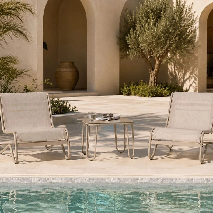 Lava Balcony Set 1+2 | 2-Seater Set With Table | All Weather 3 Piece Bistro Set With Coffee Table | Modern Design Furniture For Balcony Outdoor Garden -