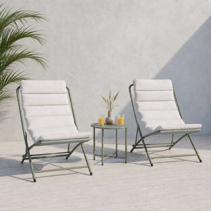 Lima Balcony Set 1+2 | 2-Seater Set With Table | All Weather 3 Piece Bistro Set With Coffee Table | Modern Design Furniture For Balcony Outdoor Garden -