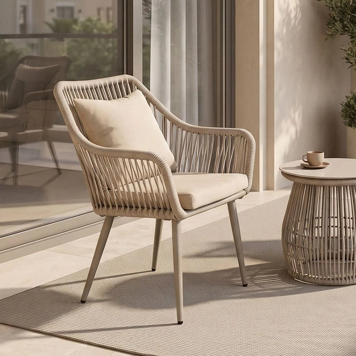 Verona Balcony Set 1+2 | 2-Seater Set With Table | All Weather 3 Piece Bistro Set With Coffee Table | Modern Design Furniture For Balcony Outdoor Garden -