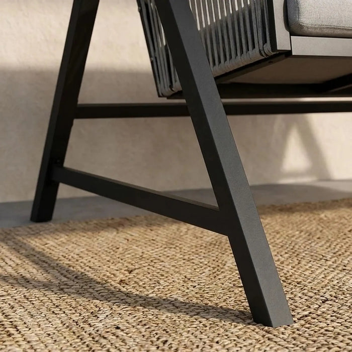 Kiera 3-Seater Swing Chair | Three Seater Hammock Chair | Modern Design Hanging Chair | Swing Chair For Indoor Outdoor Garden Patio L217xW125xH186cm - Grey